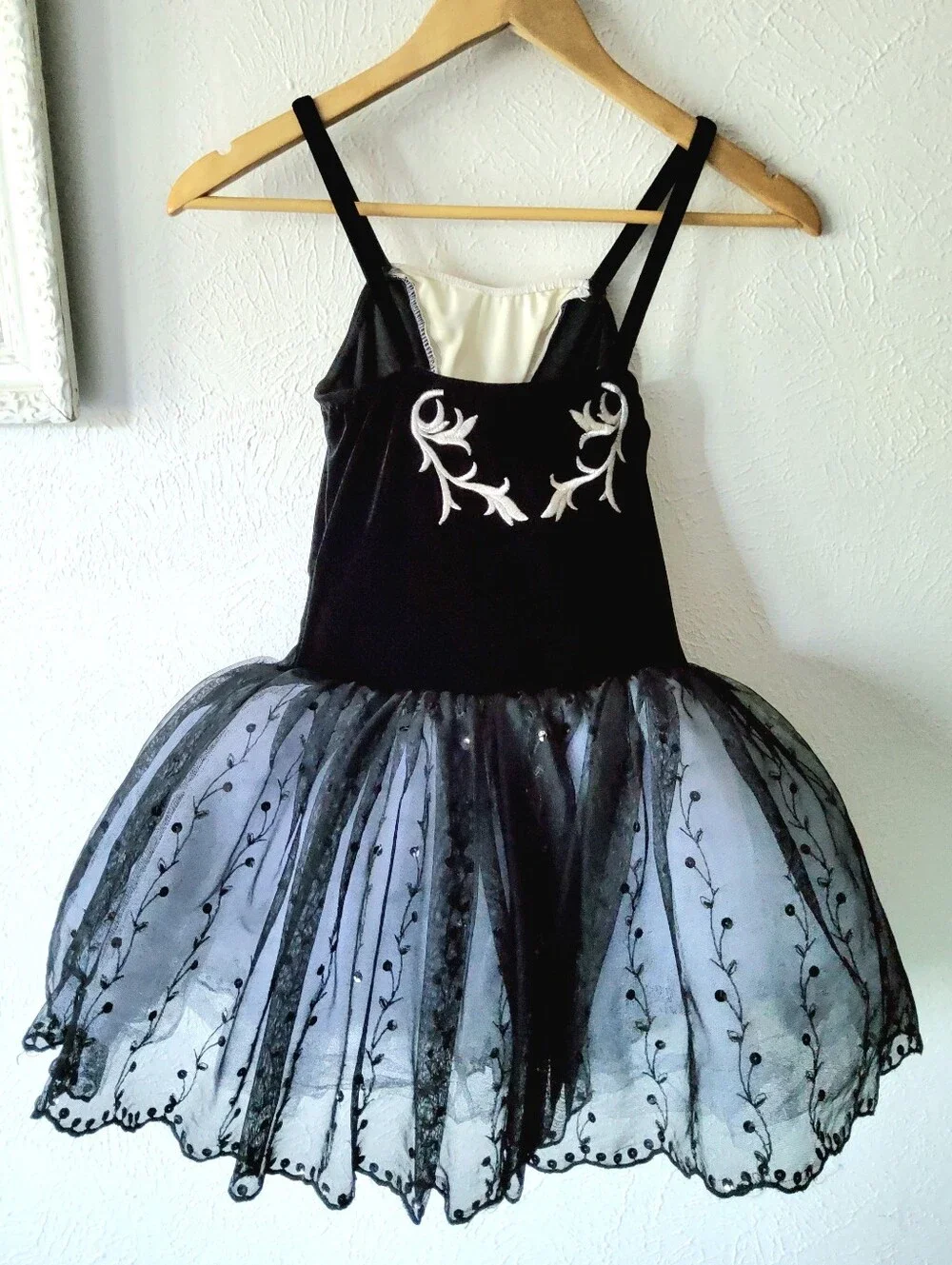 VINTAGE - BALLET Costume Velvet Leotard w/attached Tutu Sz. ?